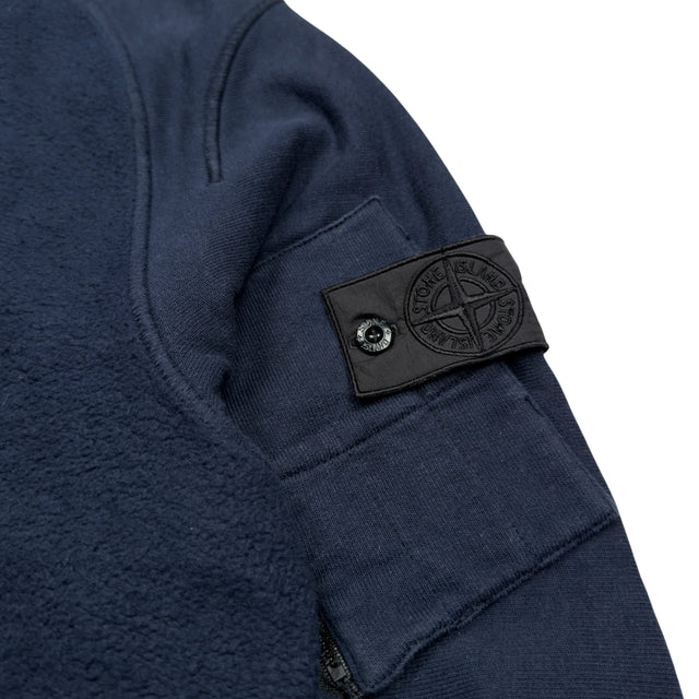 A/W 19 Stone Island Shadow Project Fleece Bomber Jacket - Navy