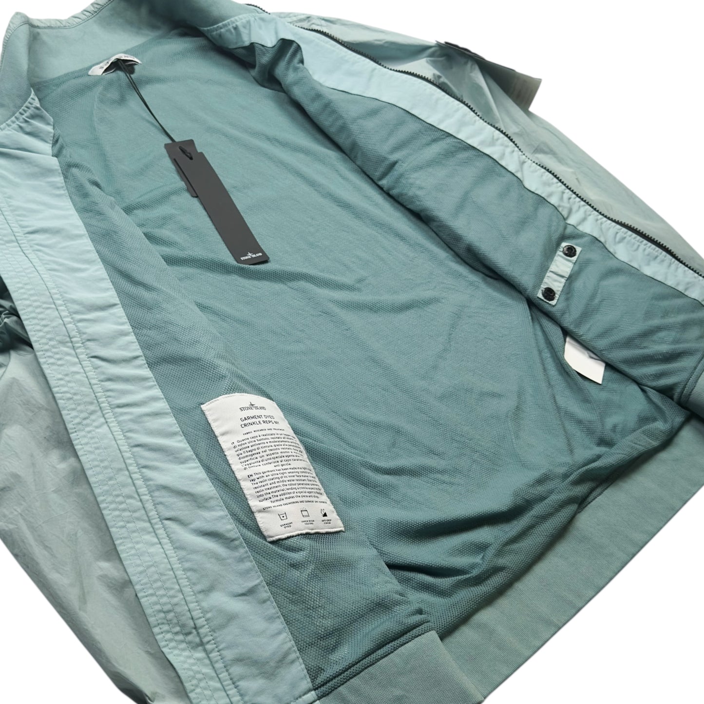 S/S 23 Stone Island Crinkle Reps Bomber - Light Blue
