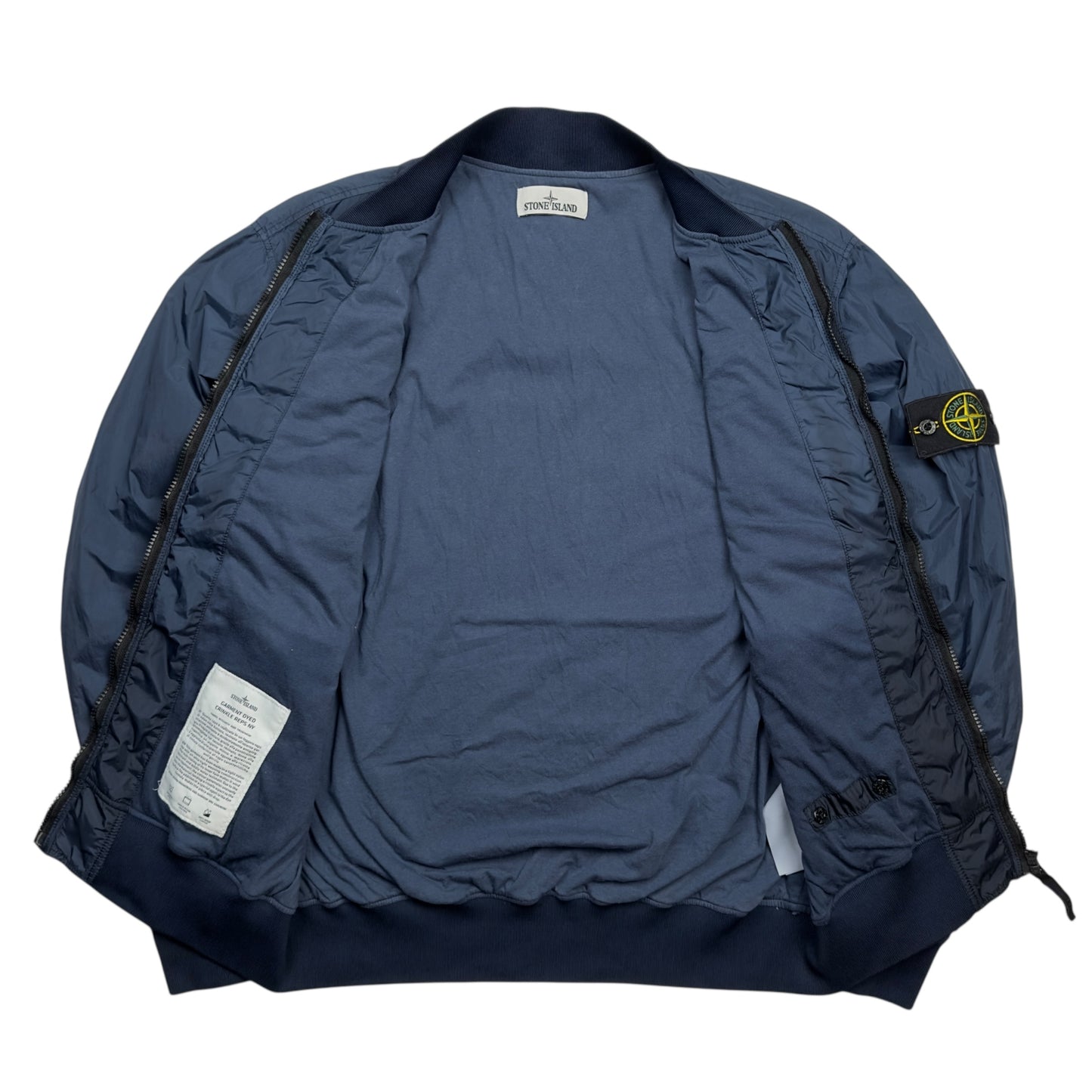 S/S 17 Stone Island Crinkle Reps NY Bomber Jacket - Navy
