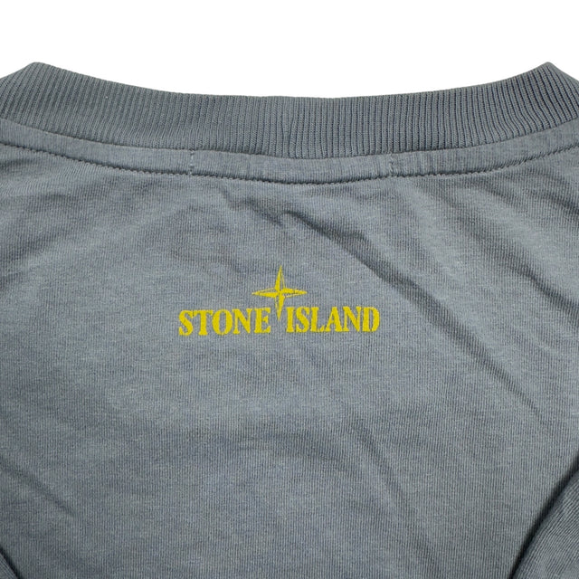 A/W 21 Stone Island 'Lenticular Two' Rubber 3D Logo T-Shirt - Grey