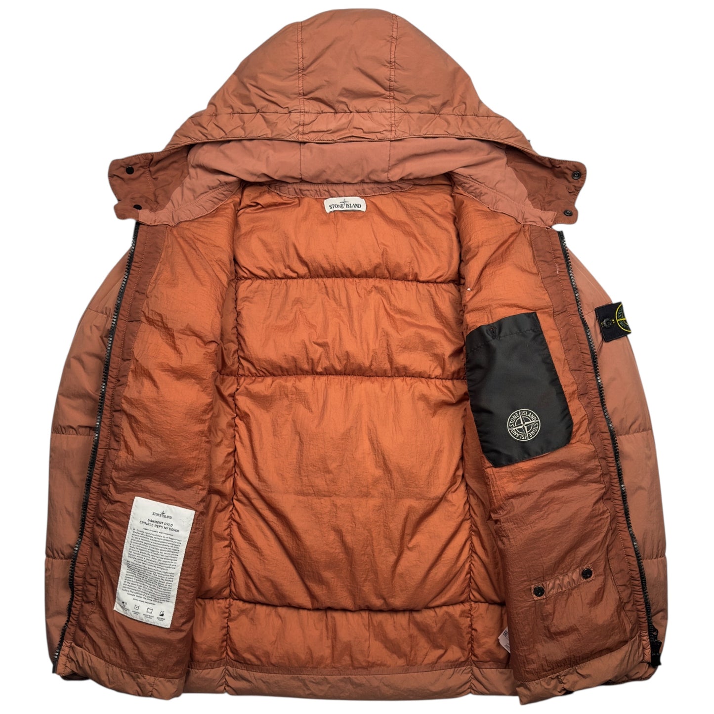 A/W 19 Stone Island Crinkle Reps NY Down Jacket - Coral