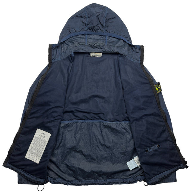 S/S 19 Stone Island Nylon Metal Watro Ripstop Windbreaker Jacket - Navy