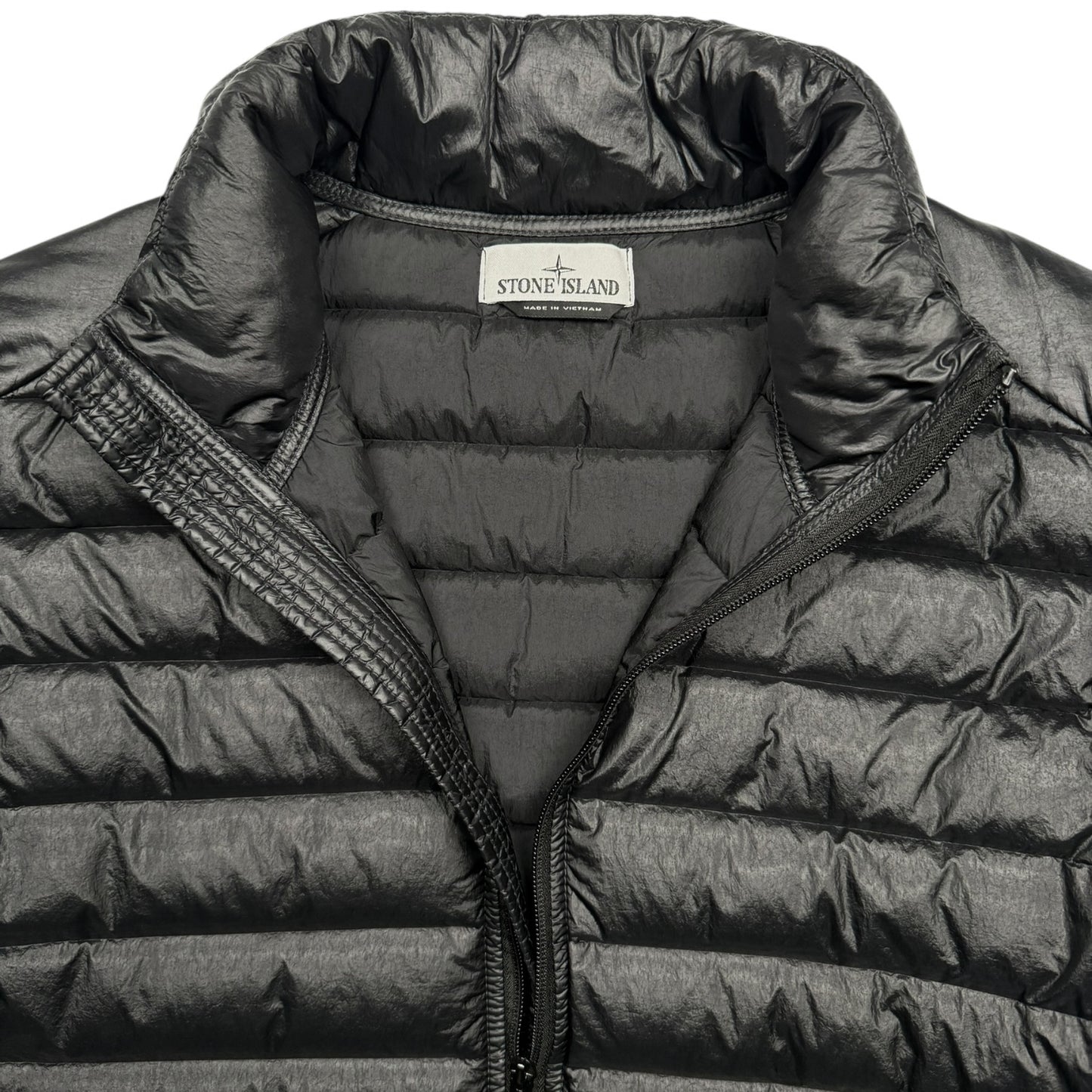 S/S 24 Stone Island Loom Woven Chambers R-Nylon Down TC Puffer Jacket - Black