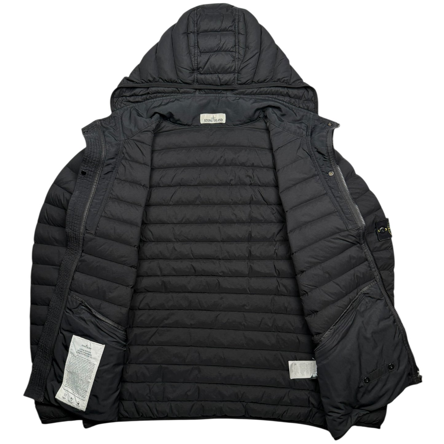 A/W 19 Stone Island Loom Woven Down Chambers Stretch Nylon Down TC Puffer Jacket - Black
