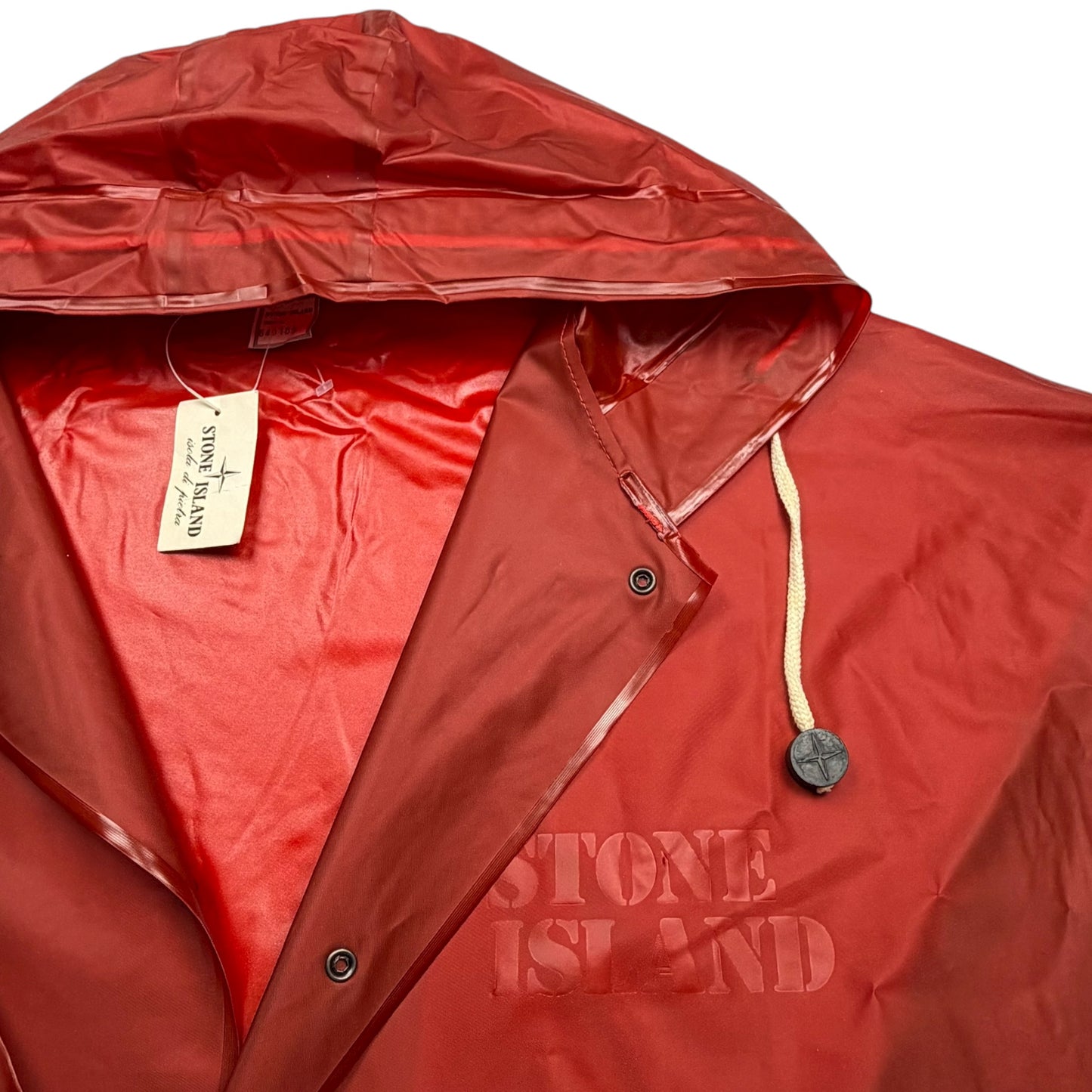 S/S 88 Stone Island PVC Rain Jacket - Red