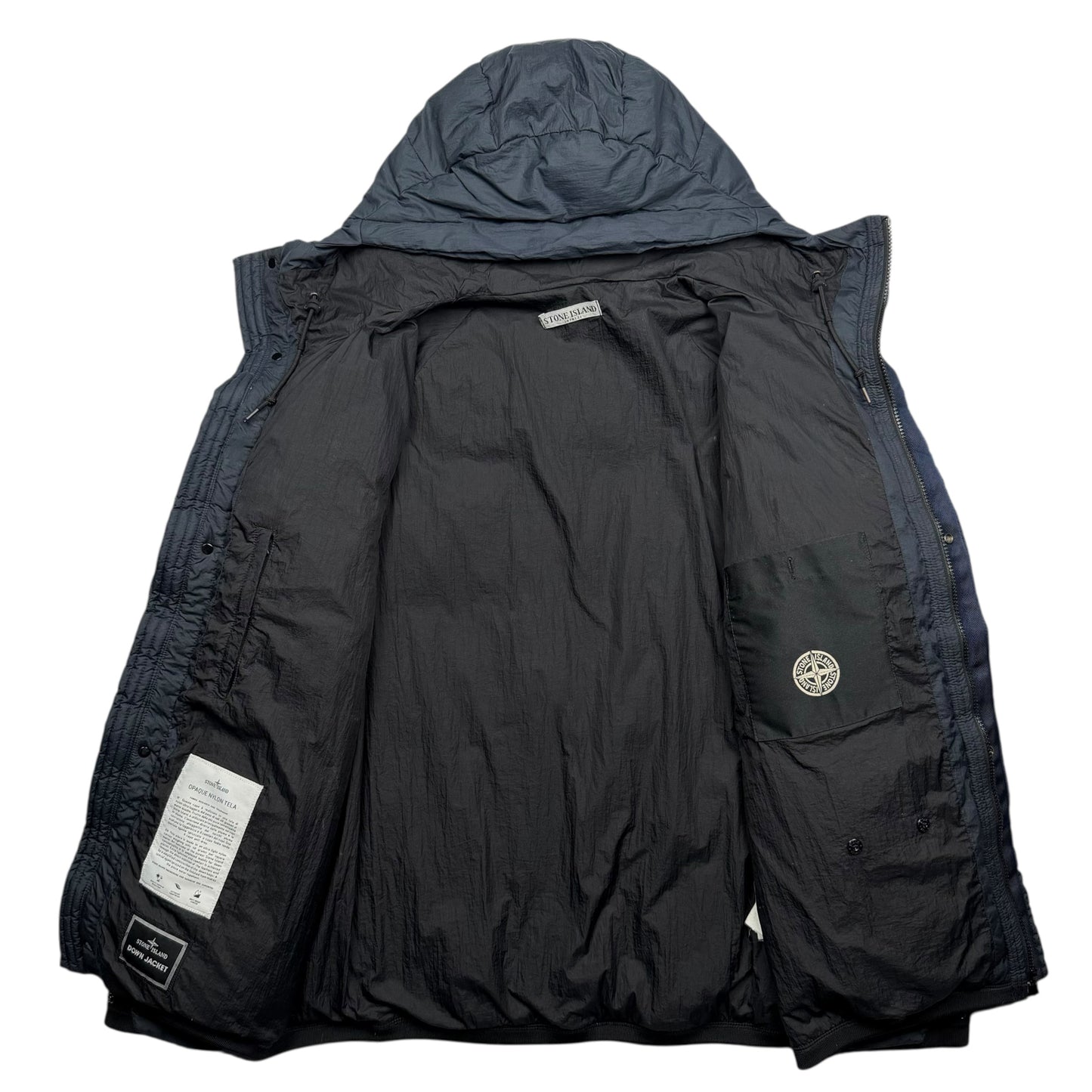 A/W 11 Stone Island Opaque Nylon Tela Down Puffer Jacket - Navy