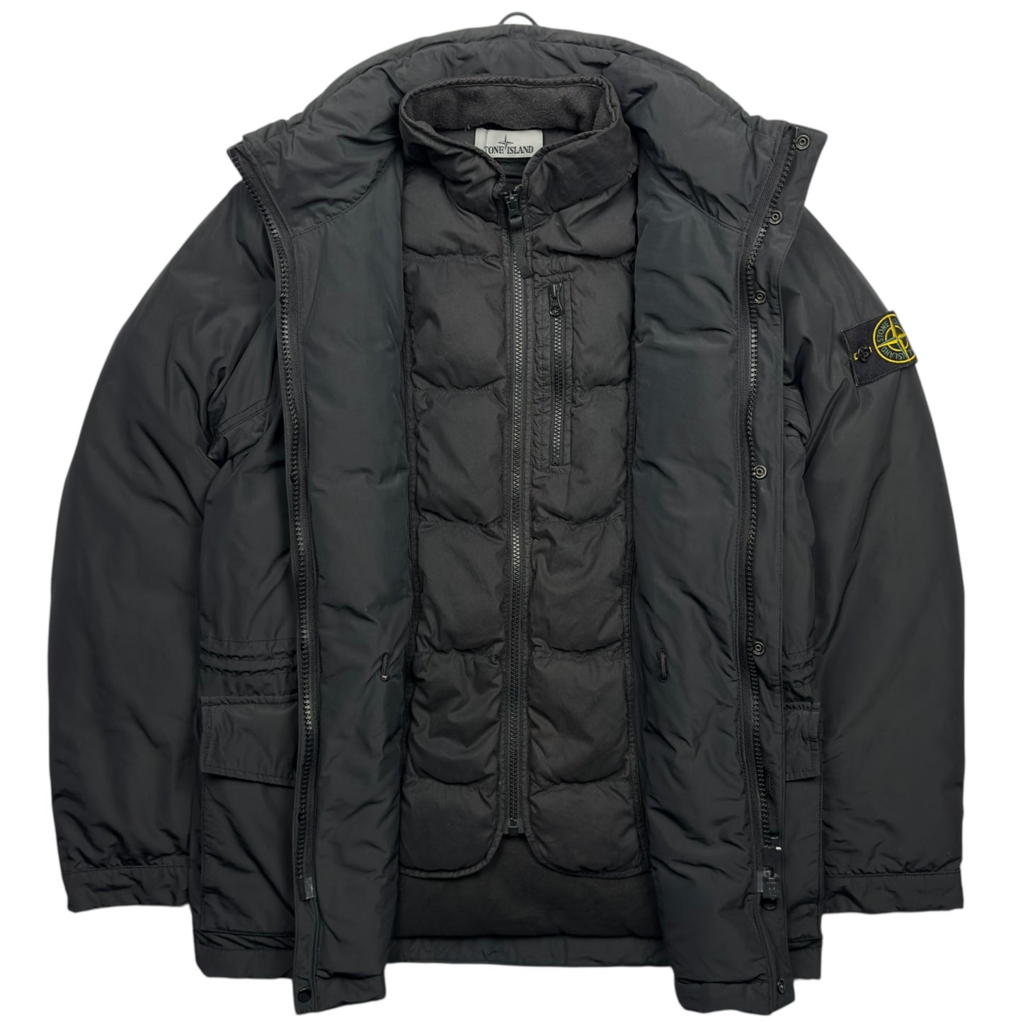 A/W 14 Stone Island Micro Reps Down Puffer Jacket - Black