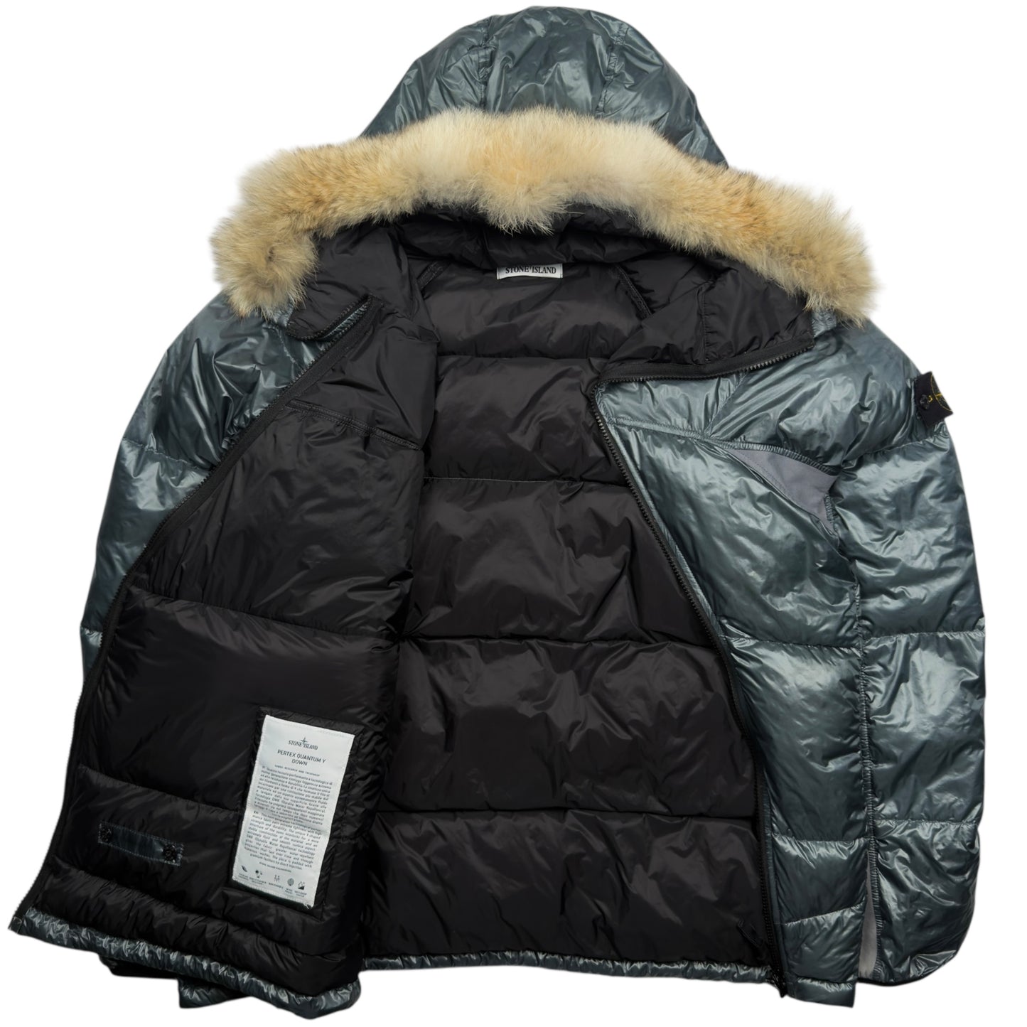 A/W 17 Stone Island Pertex Quantum Y Down Fur Trim Puffer Jacket