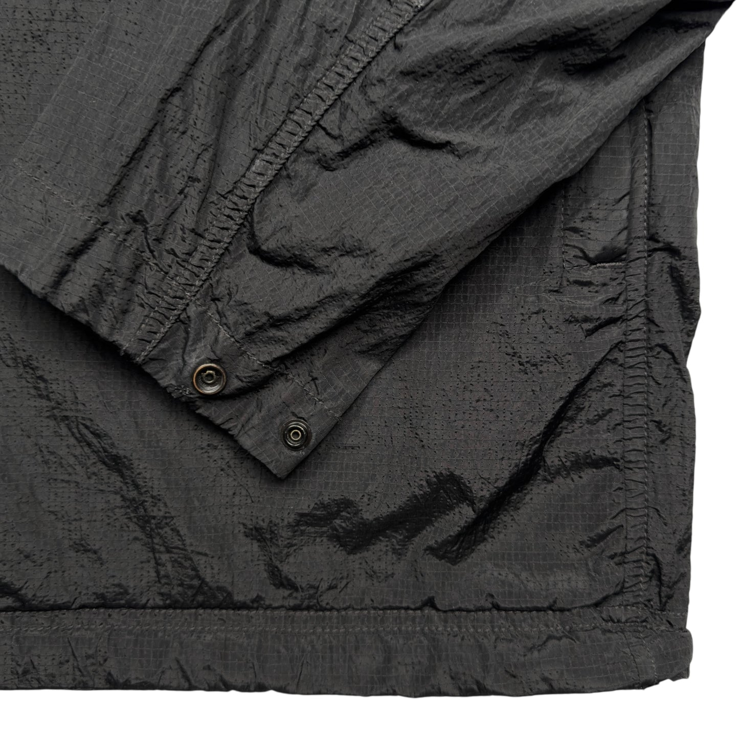 S/S 19 Stone Island Nylon Metal Watro Ripstop Windbreaker Jacket - Black
