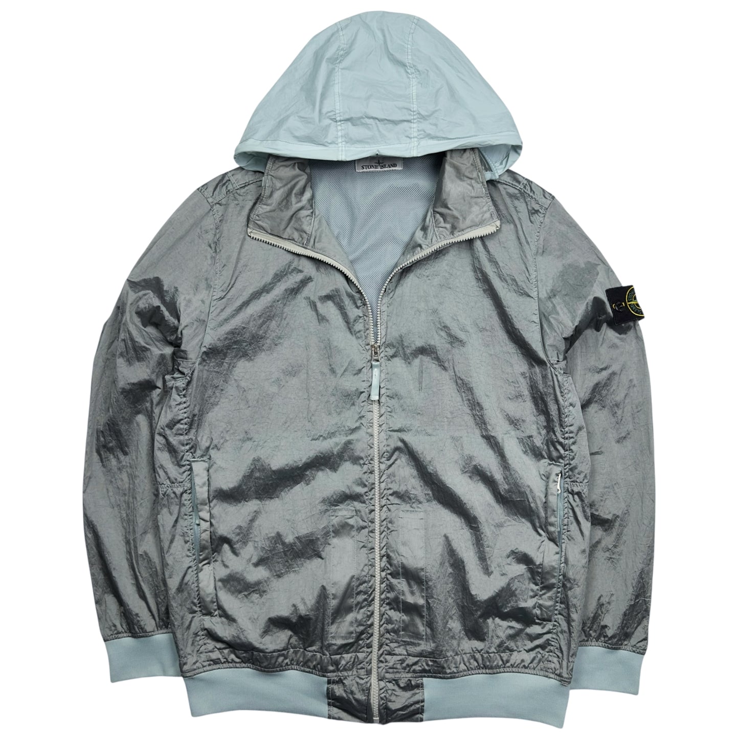 S/S 23 Stone Island Nylon Metal Watro ECONYL Jacket - Light Blue