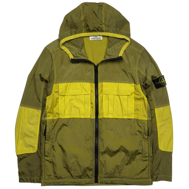 S/S 19 Stone Island Nylon Metal Watro Ripstop Windbreaker Jacket - Yellow