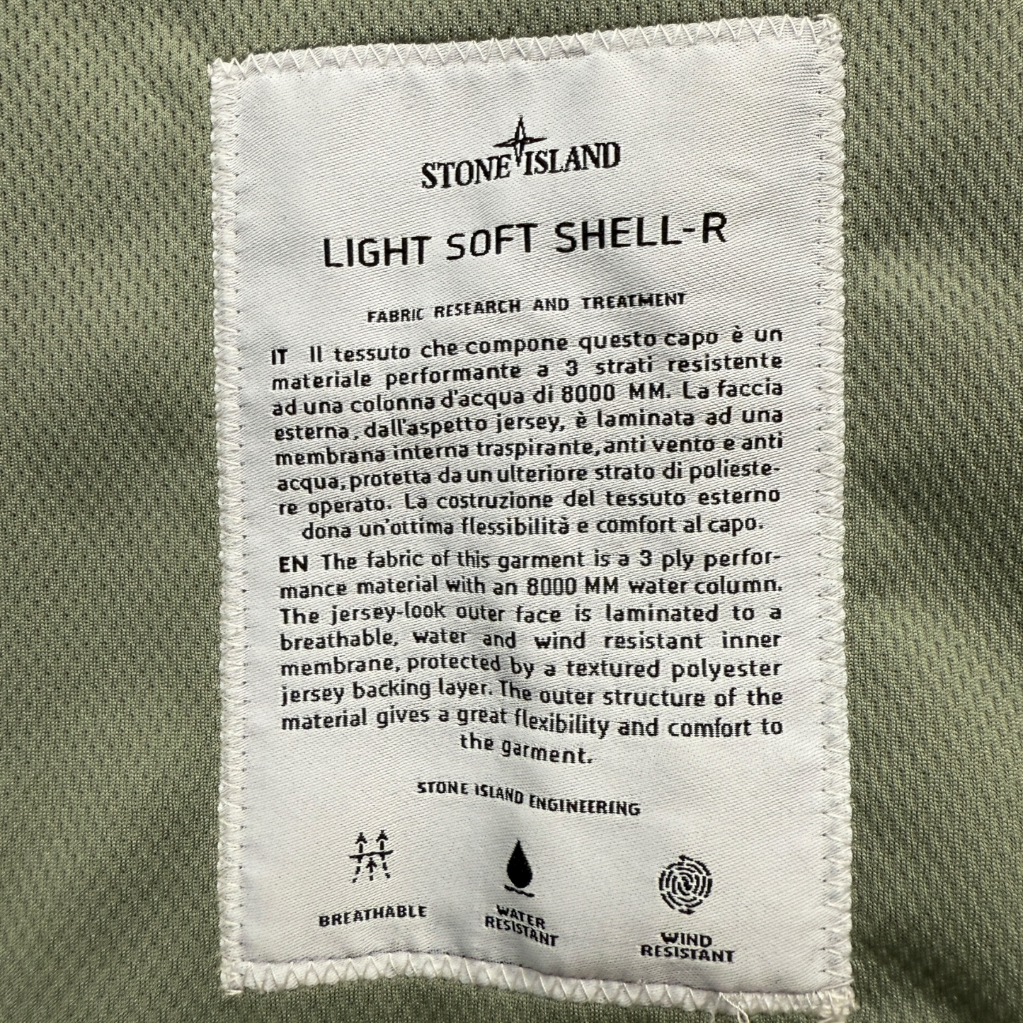 S/S 19 Stone Island Light Soft Shell R - Green