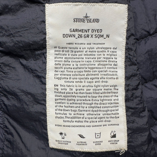 S/S 16 Stone Island Down_26 GR X SQM_N Down Puffer Jacket - Navy