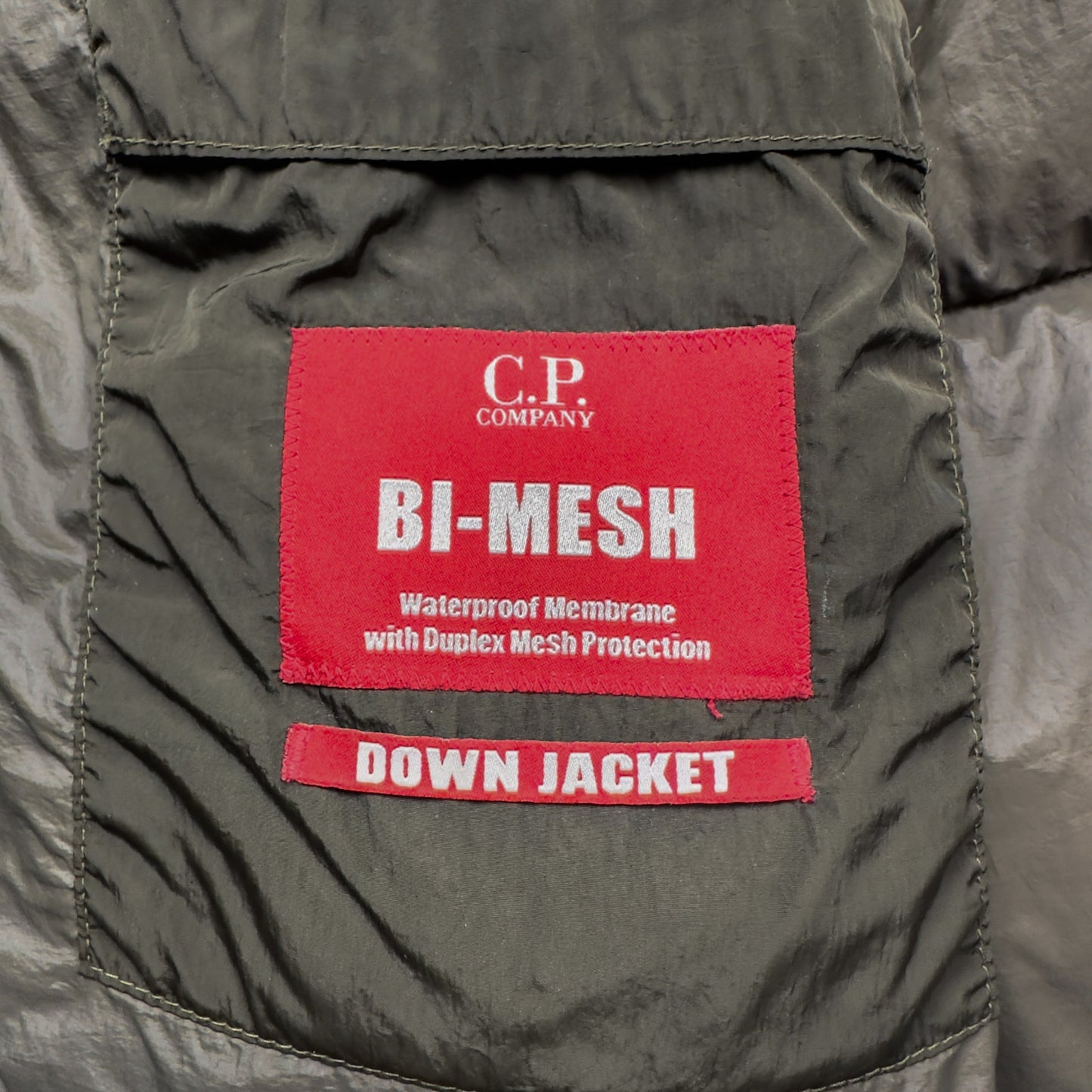 C.P. Company Bi Mesh Down Puffer Jacket - Olive Green