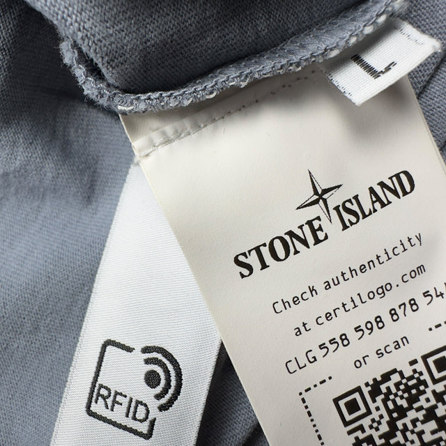 A/W 21 Stone Island 'Lenticular Two' Rubber 3D Logo T-Shirt - Grey