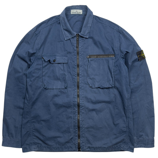 S/S 17 Stone Island Cotton Pocket Overshirt Jacket - Navy