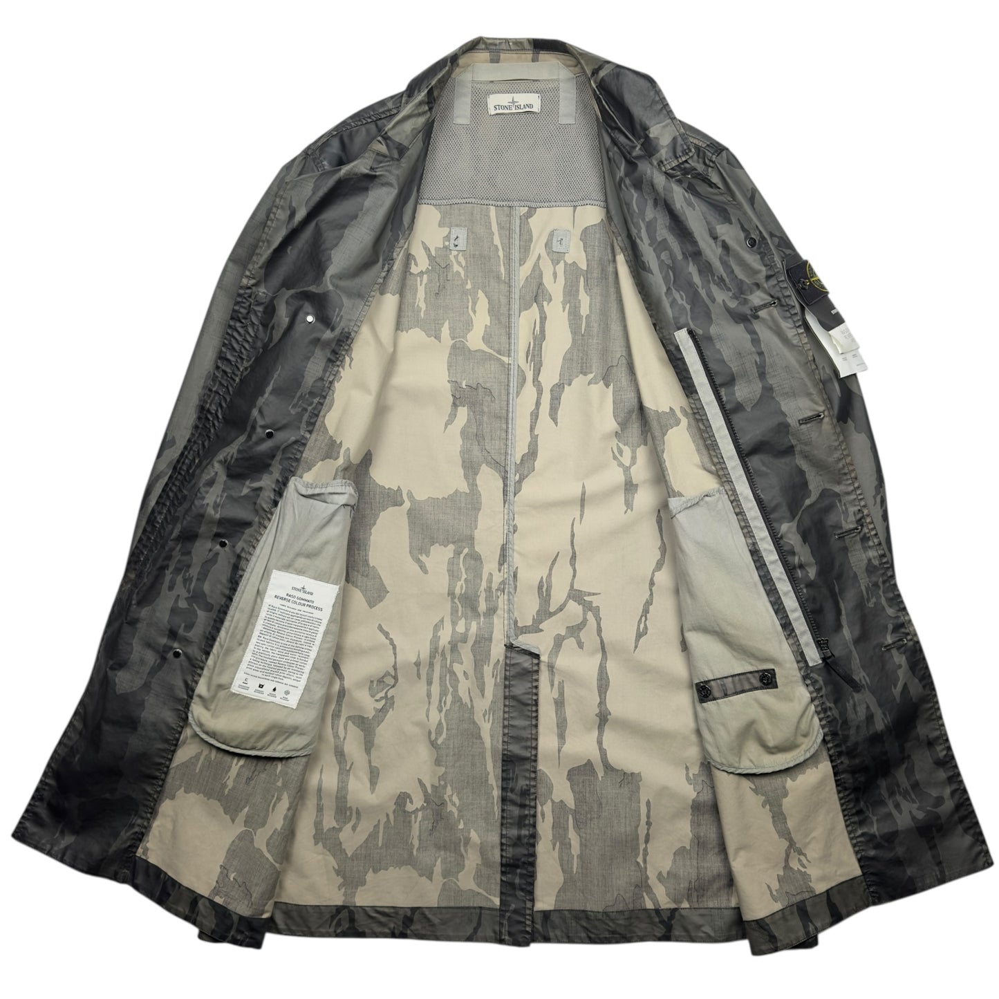 S/S 15 Stone Island Reverse Colour Process Raso Gommato Trench Coat