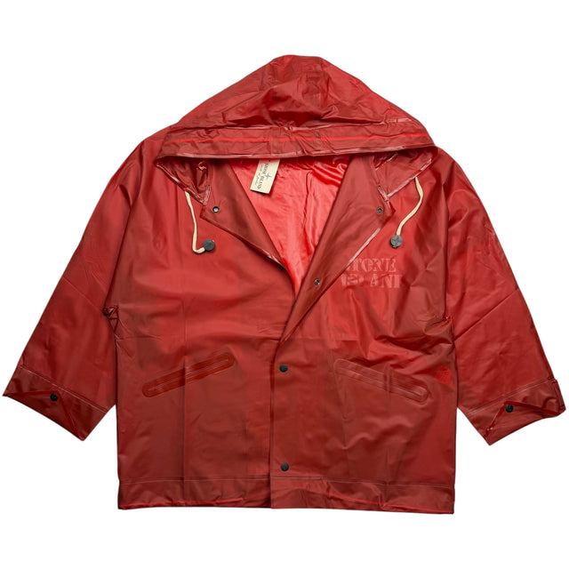 S/S 88 Stone Island PVC Rain Jacket - Red