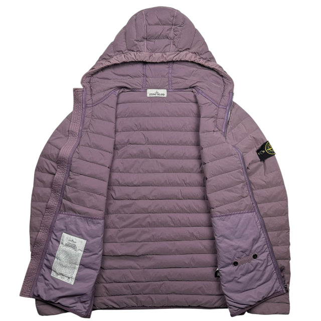 A/W 20 Stone Island Loom Woven Down Chambers Stretch Nylon Down TC Puffer Jacket - Purple