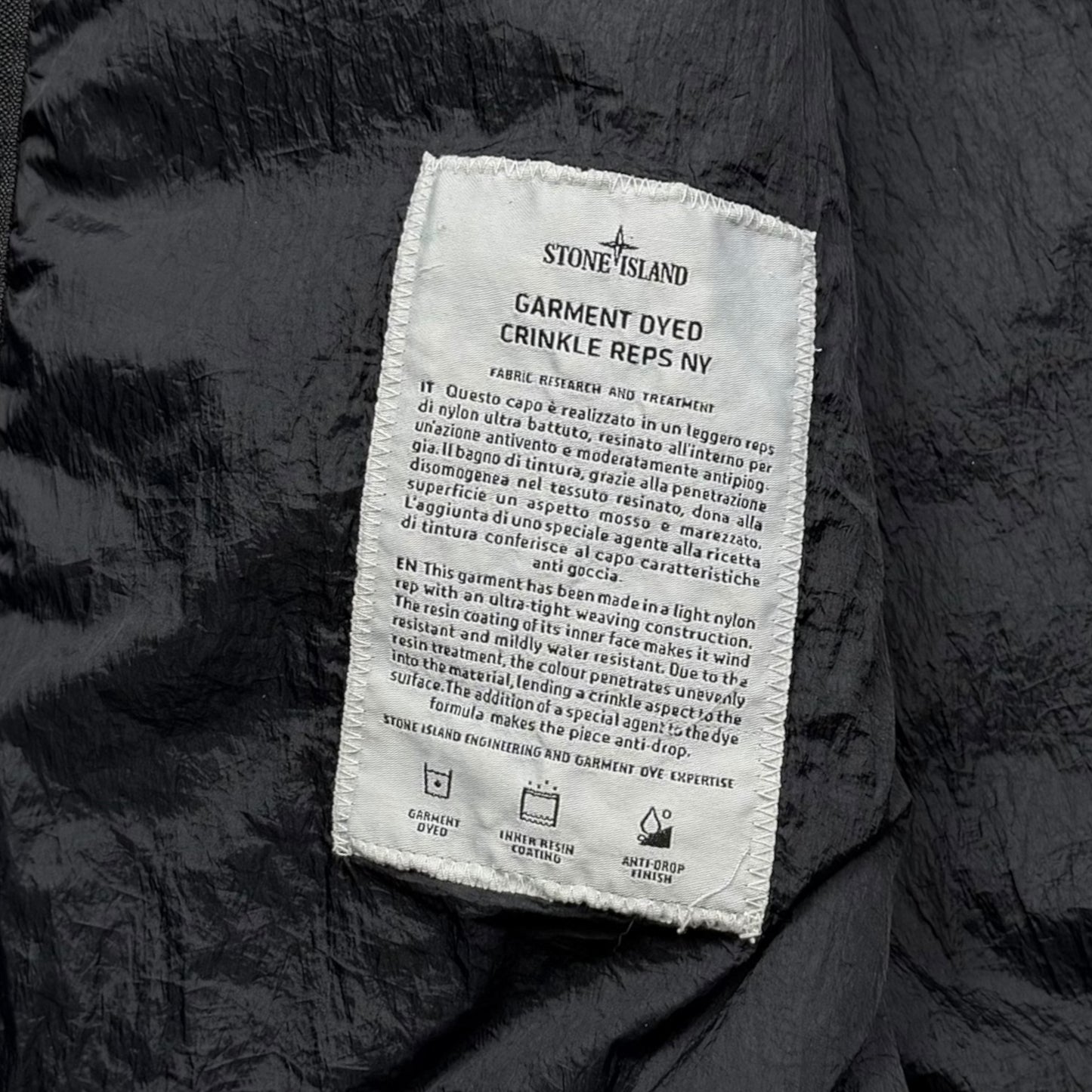 A/W 19 Stone Island Crinkle Reps NY Jacket - Navy
