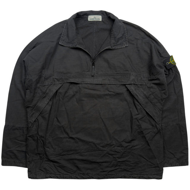 A/W 20 Stone Island Quarter Zip Ripstop Smock - Black