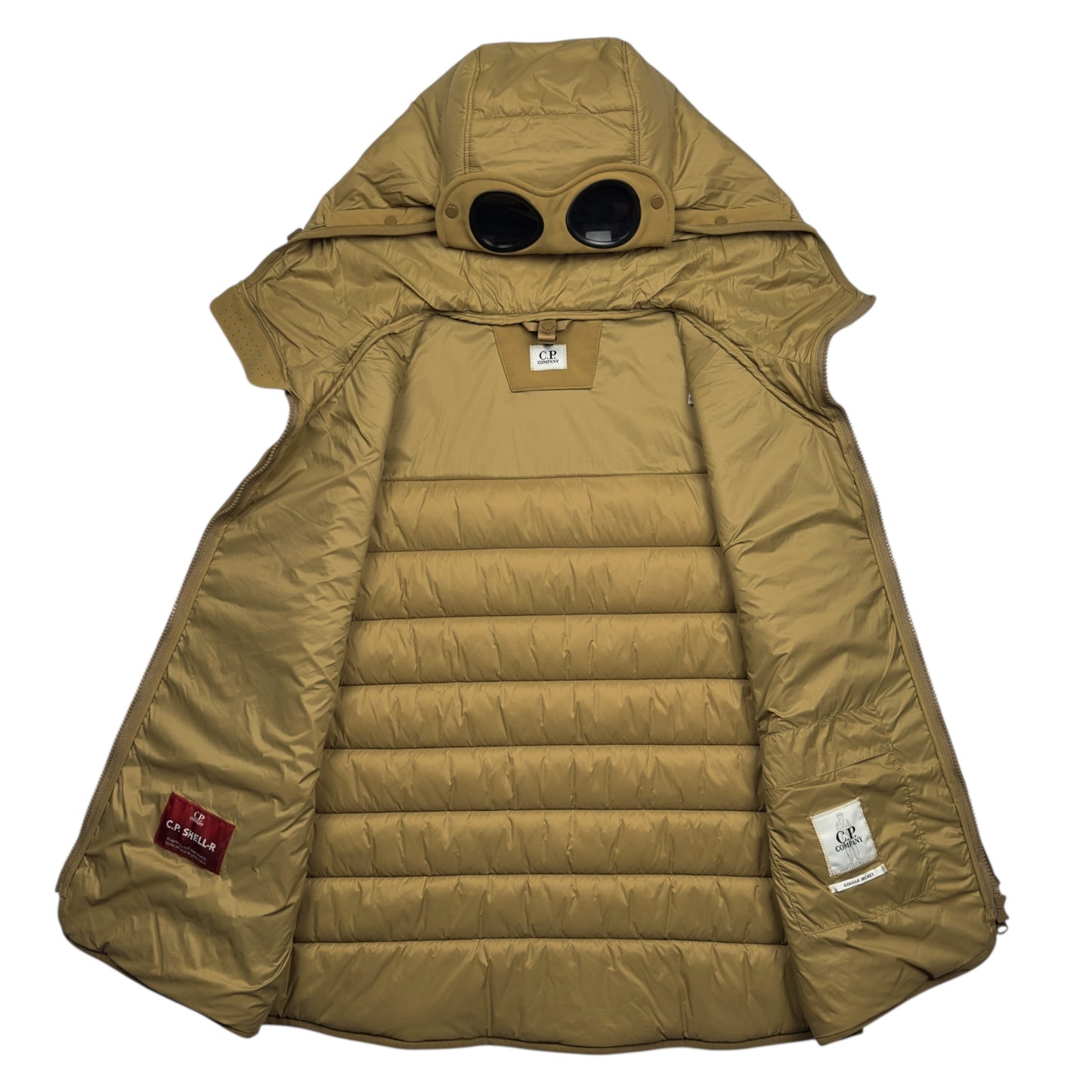 C.P. Company Shell Goggle Gilet - Tan