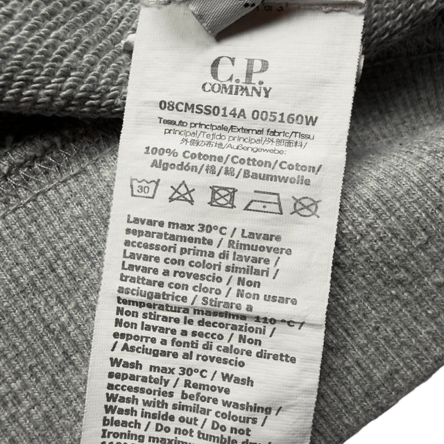 C.P. Company Diagonal Raised Fleece Crewneck Sweater - Grey