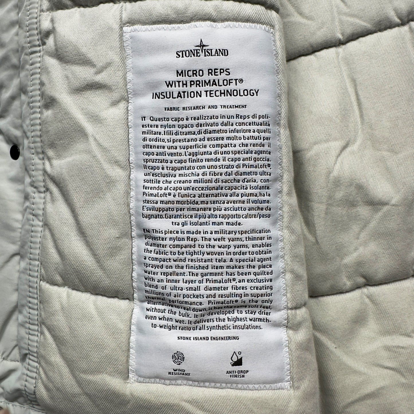 A/W 17 Stone Island Micro Reps Primaloft Jacket