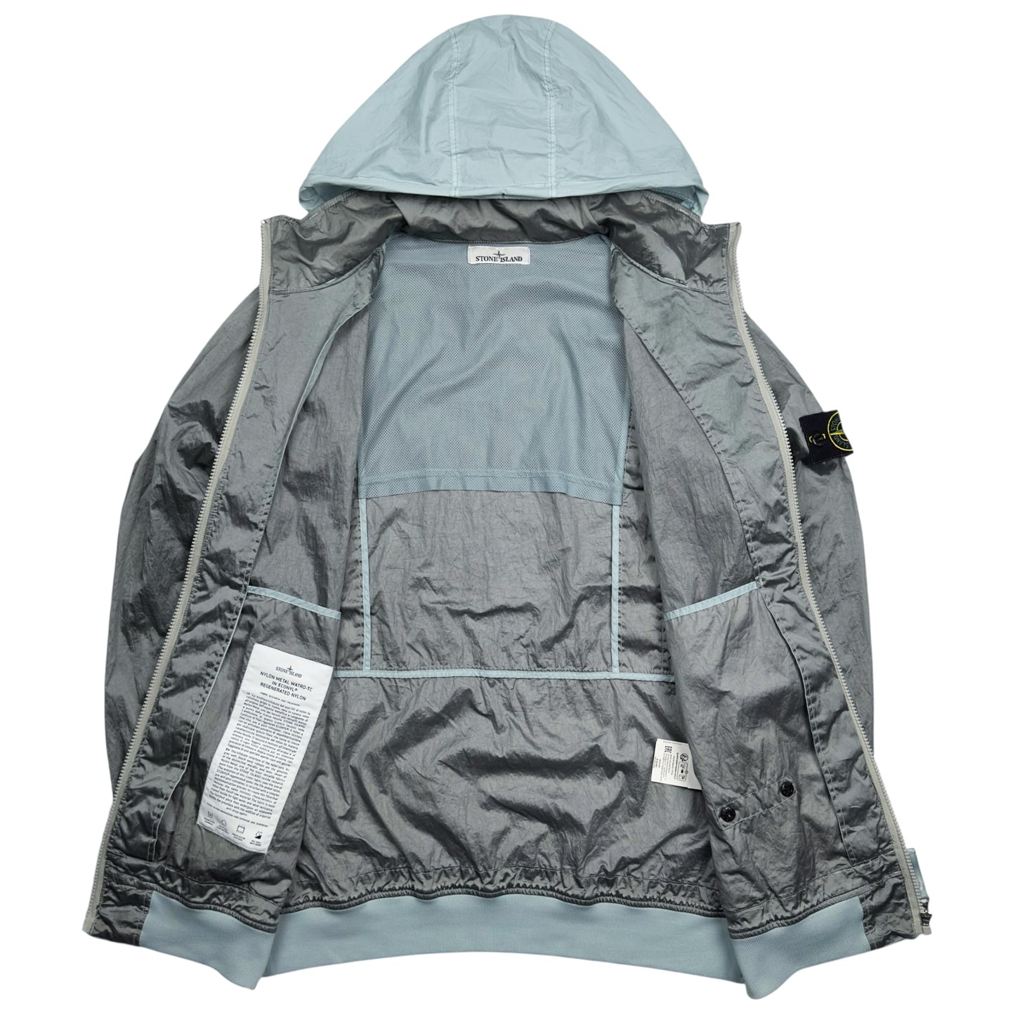 S/S 23 Stone Island Nylon Metal Watro ECONYL Jacket - Light Blue