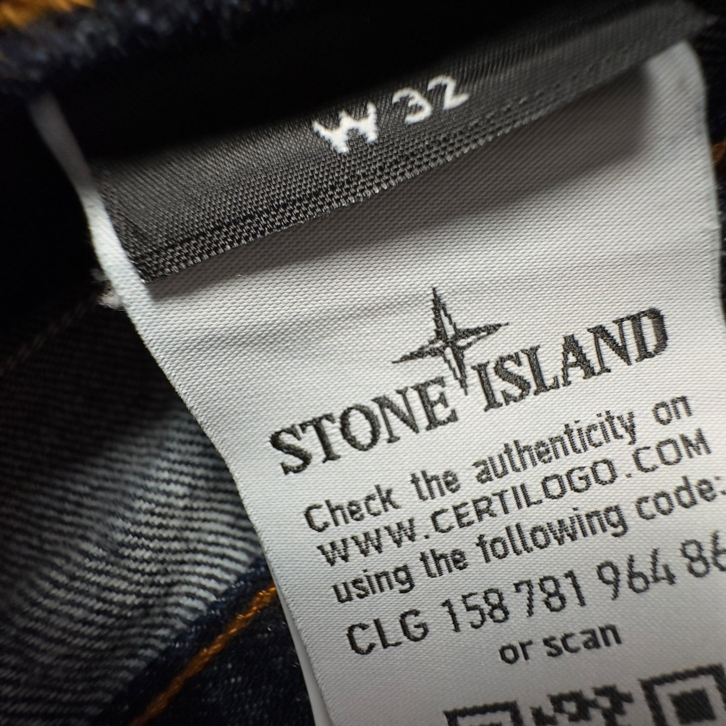 S/S 16 Stone Island Dark Wash Jeans 32/32 RE-T