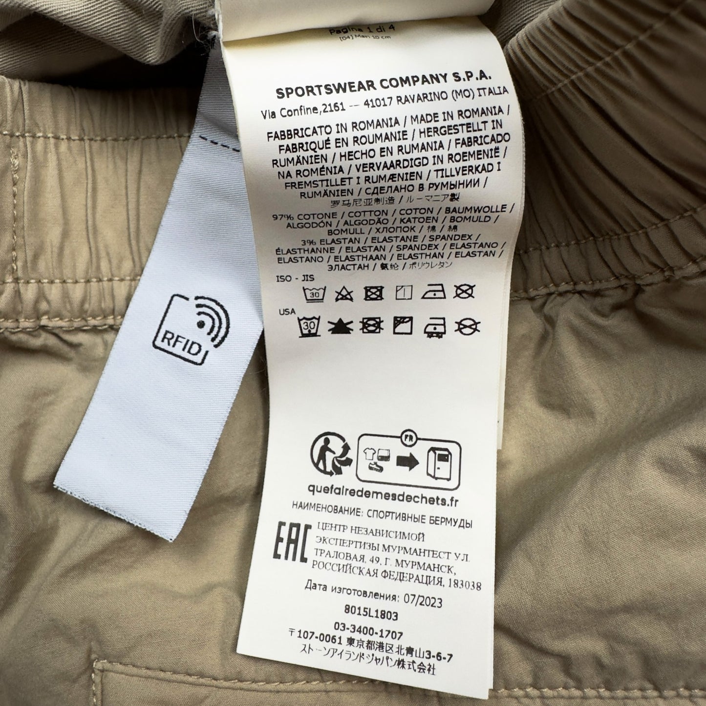 S/S 22 Stone Island Cotton Cargo Shorts - 31 CO