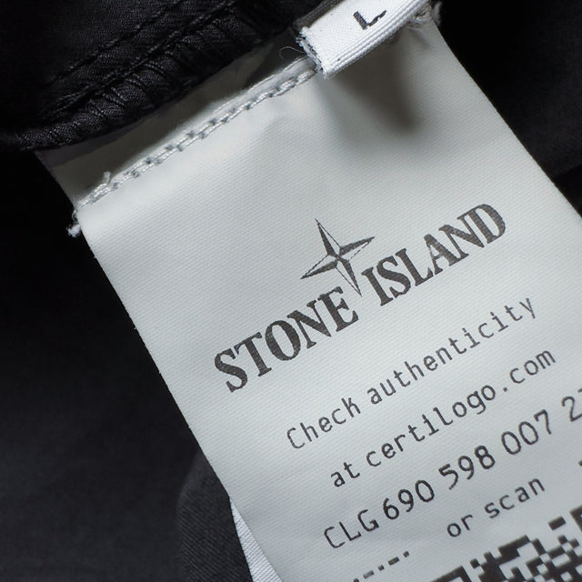 S/S 23 Stone Island Supima Cotton Twill Stretch-TC Overshirt - Black