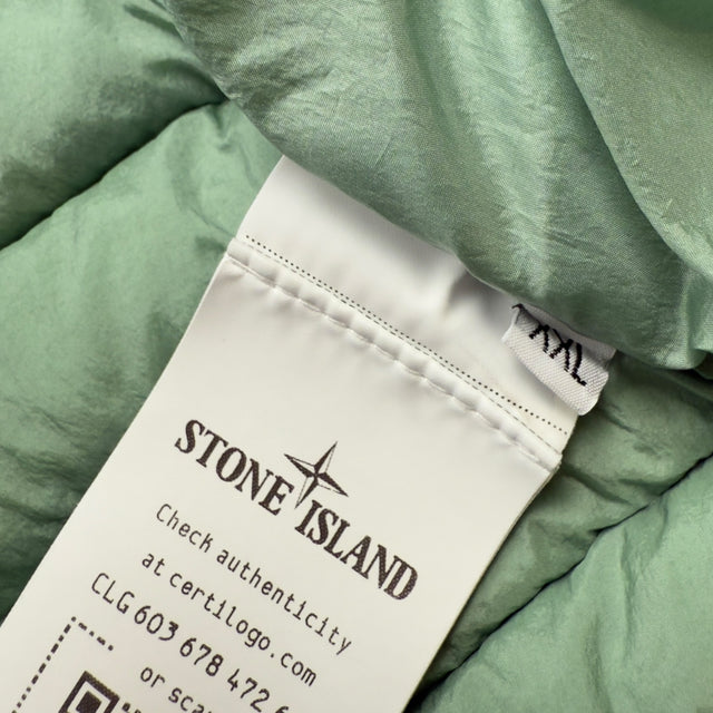 A/W 22 Stone Island Loom Woven Chambers R-Nylon Down TC Puffer Jacket - Sage Green