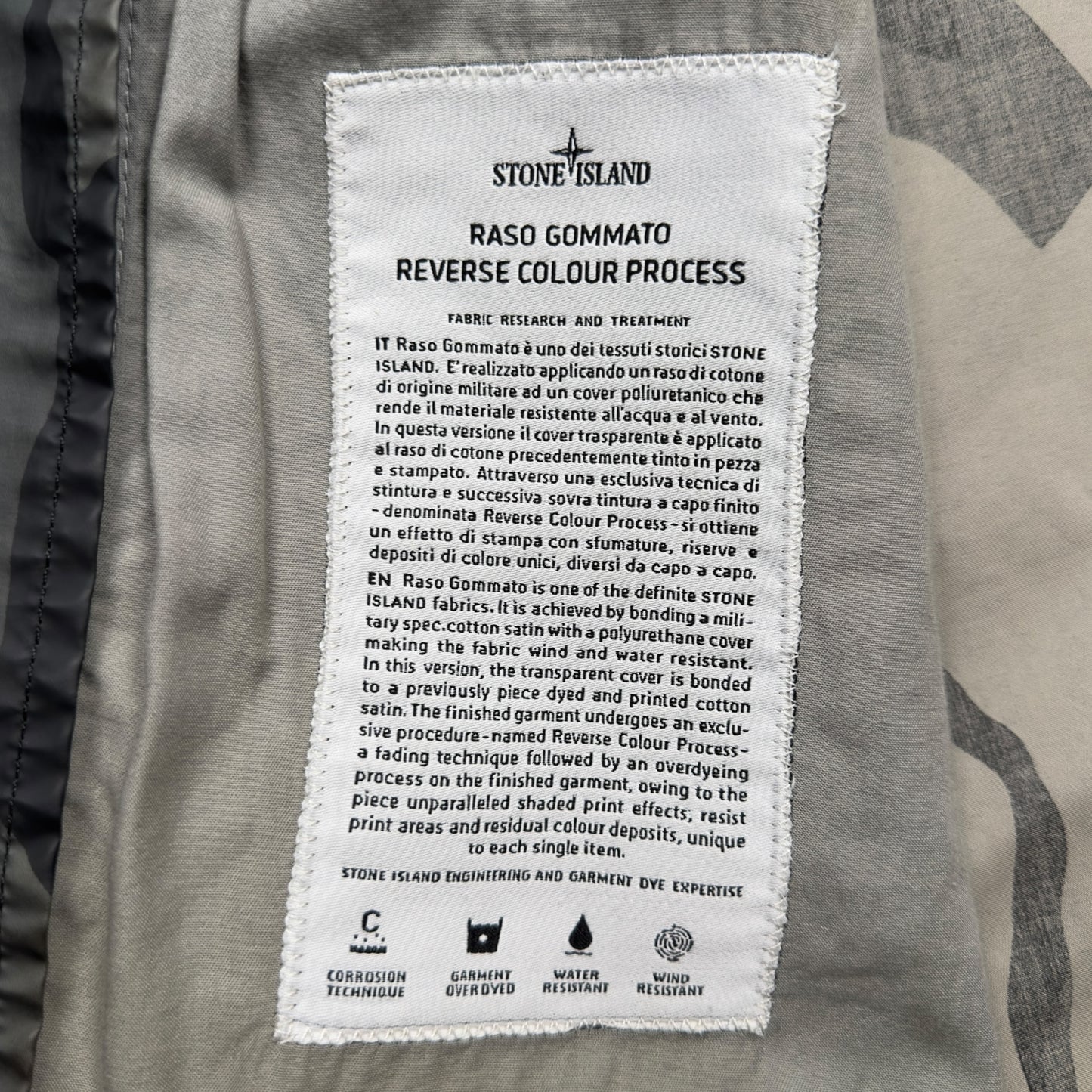 S/S 15 Stone Island Reverse Colour Process Raso Gommato Trench Coat