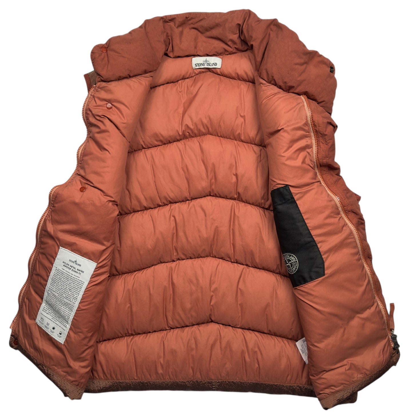 A/W 19 Stone Island Nylon Metal Watro Ripstop Down Puffer Gilet - Orange