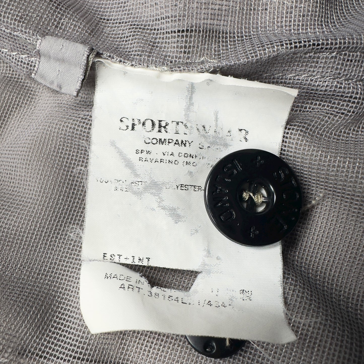 S/S 03 Stone Island Poly Canvas Flight Jacket - Grey