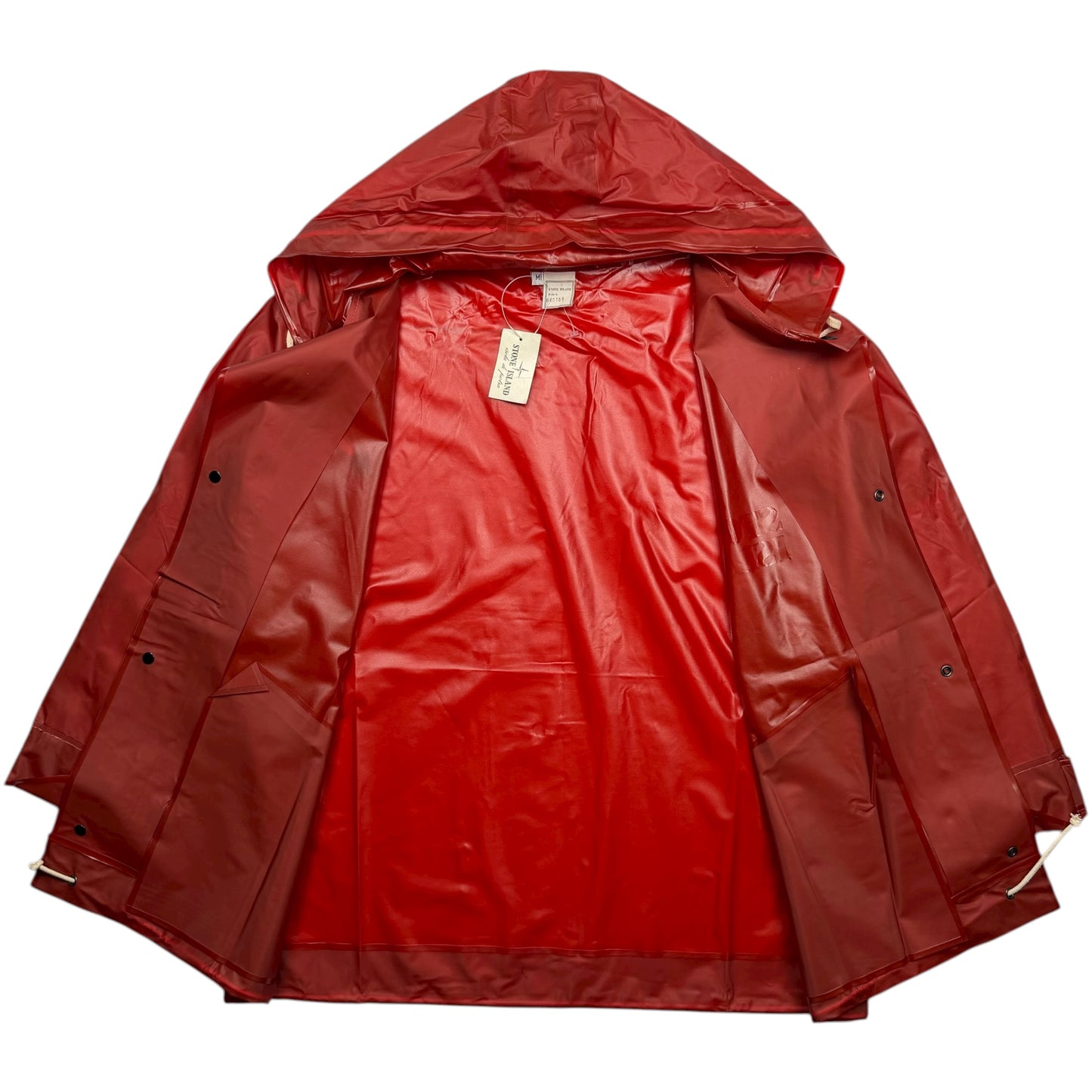 S/S 88 Stone Island PVC Rain Jacket - Red