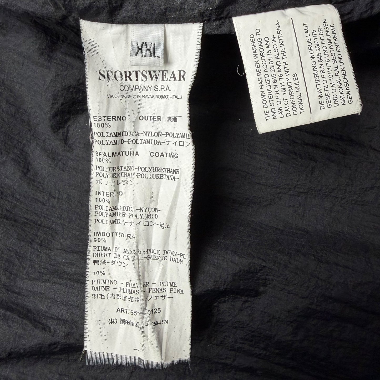 A/W 11 Stone Island Opaque Nylon Tela Down Puffer Jacket - Navy