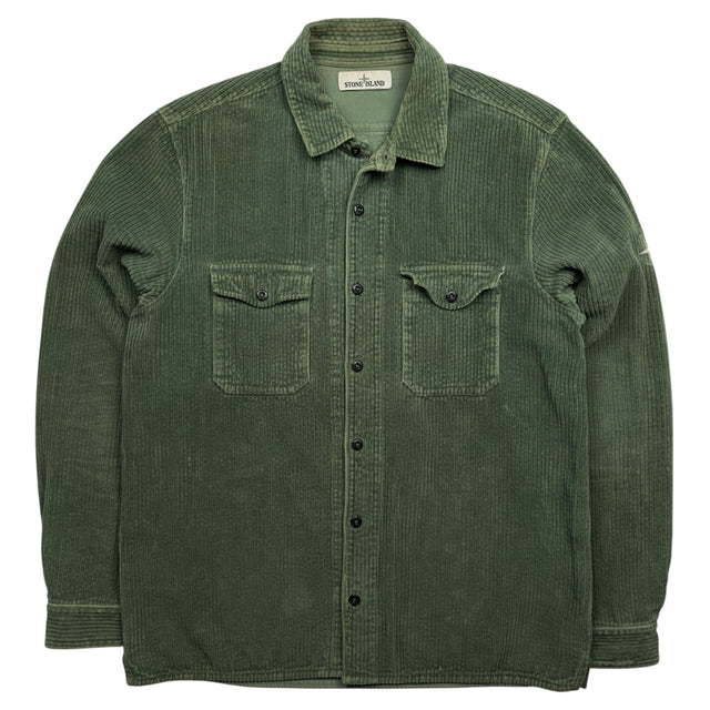 A/W 20 Stone Island Corduroy 2 Pocket Overshirt - Green