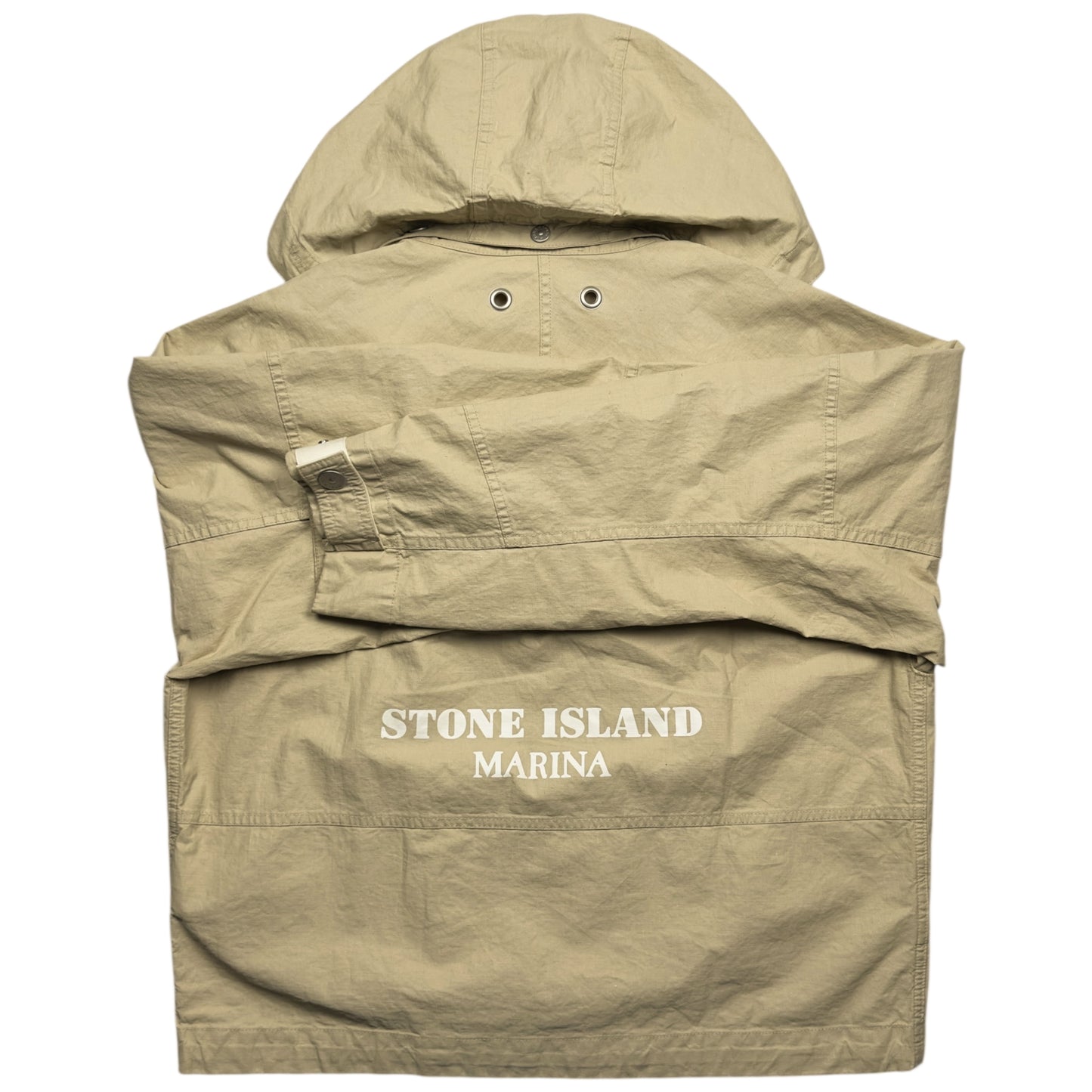 S/S 24 Stone Island Marina Raw Plated Linen Jacket - Beige