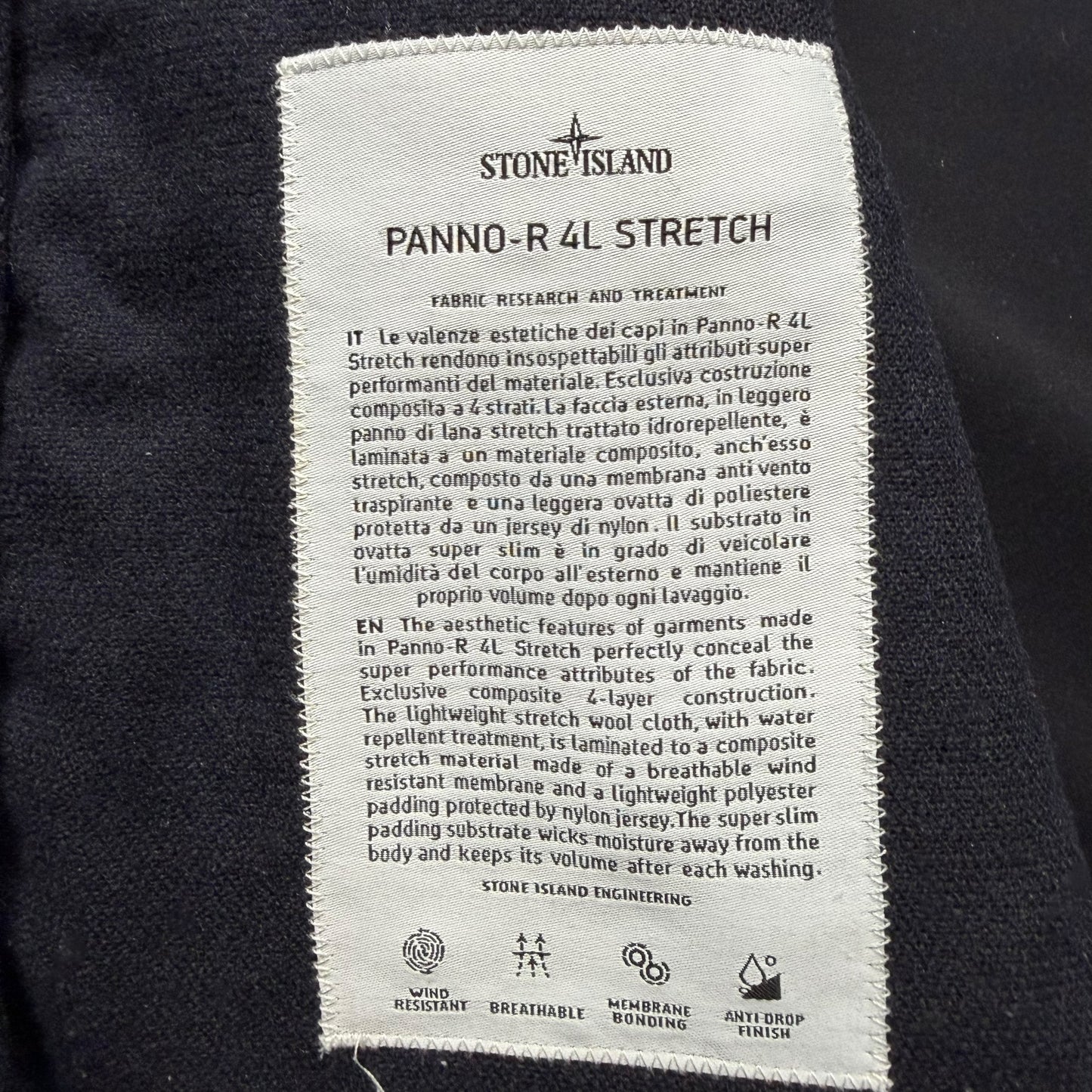 A/W 18 Stone Island Panno R 4L Stretch Parka Jacket - Navy