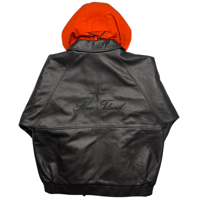 A/W 23 Stone Island x Supreme Full Grain Leather Helicopter Jacket