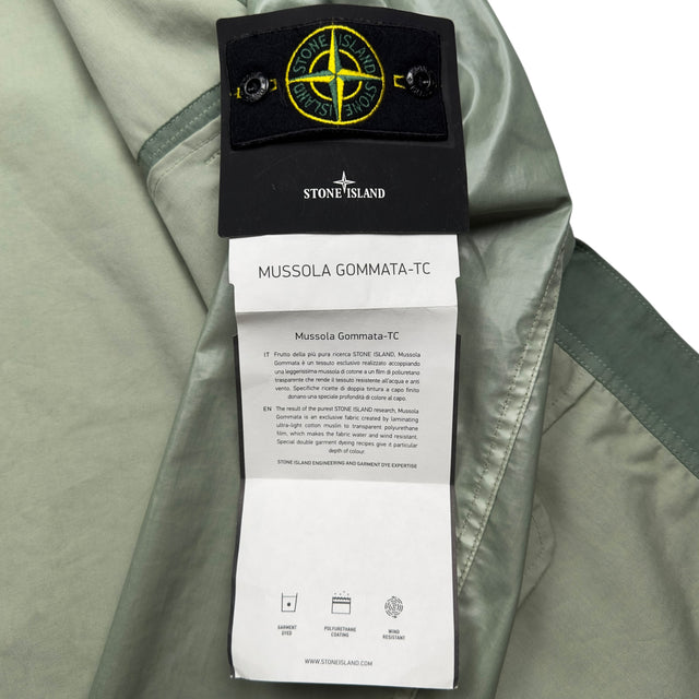 S/S 25 Stone Island Mussola Gommata TC Overshirt Jacket - Sage Green