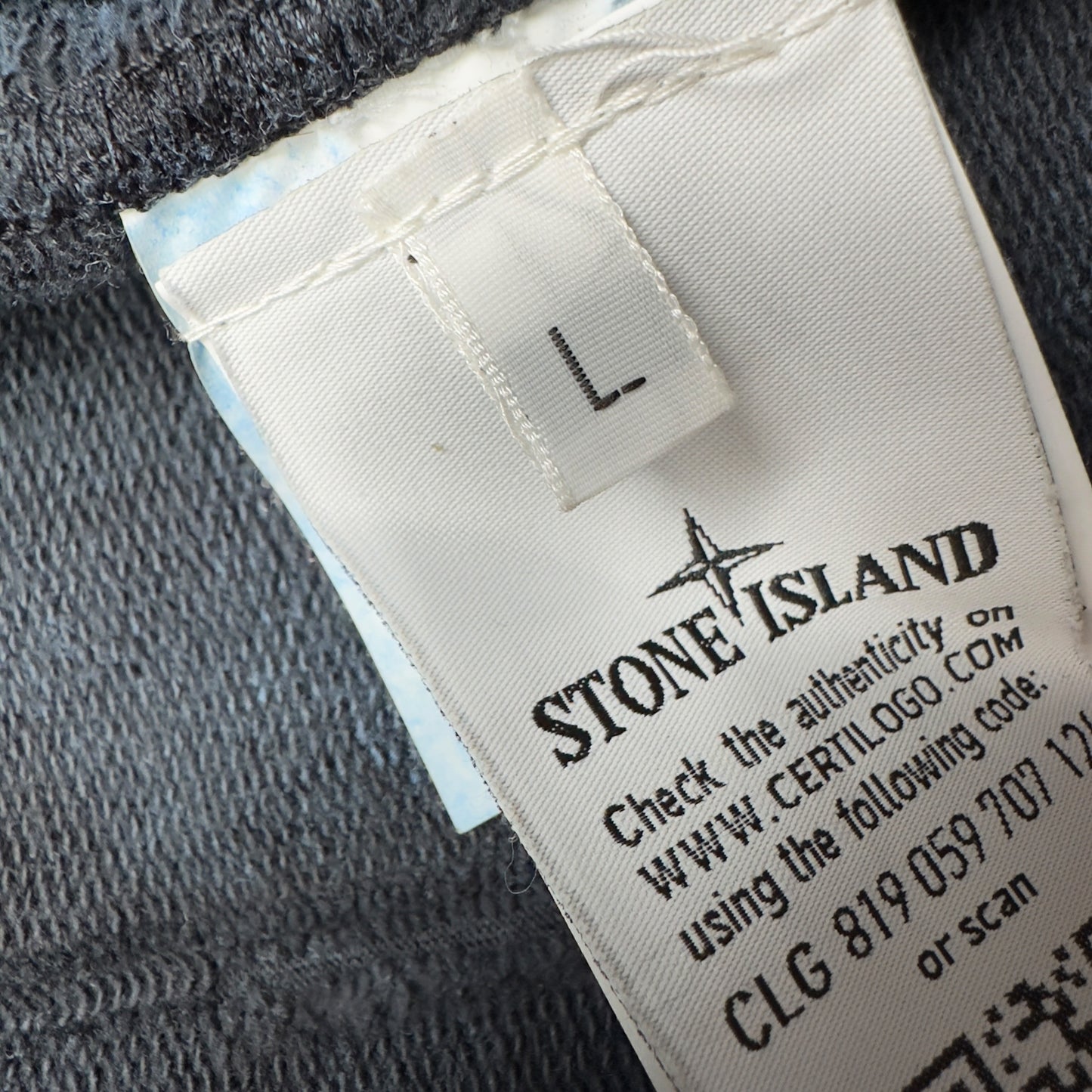 S/S 17 Stone Island House Check Dust Treated Full Zip Sweater