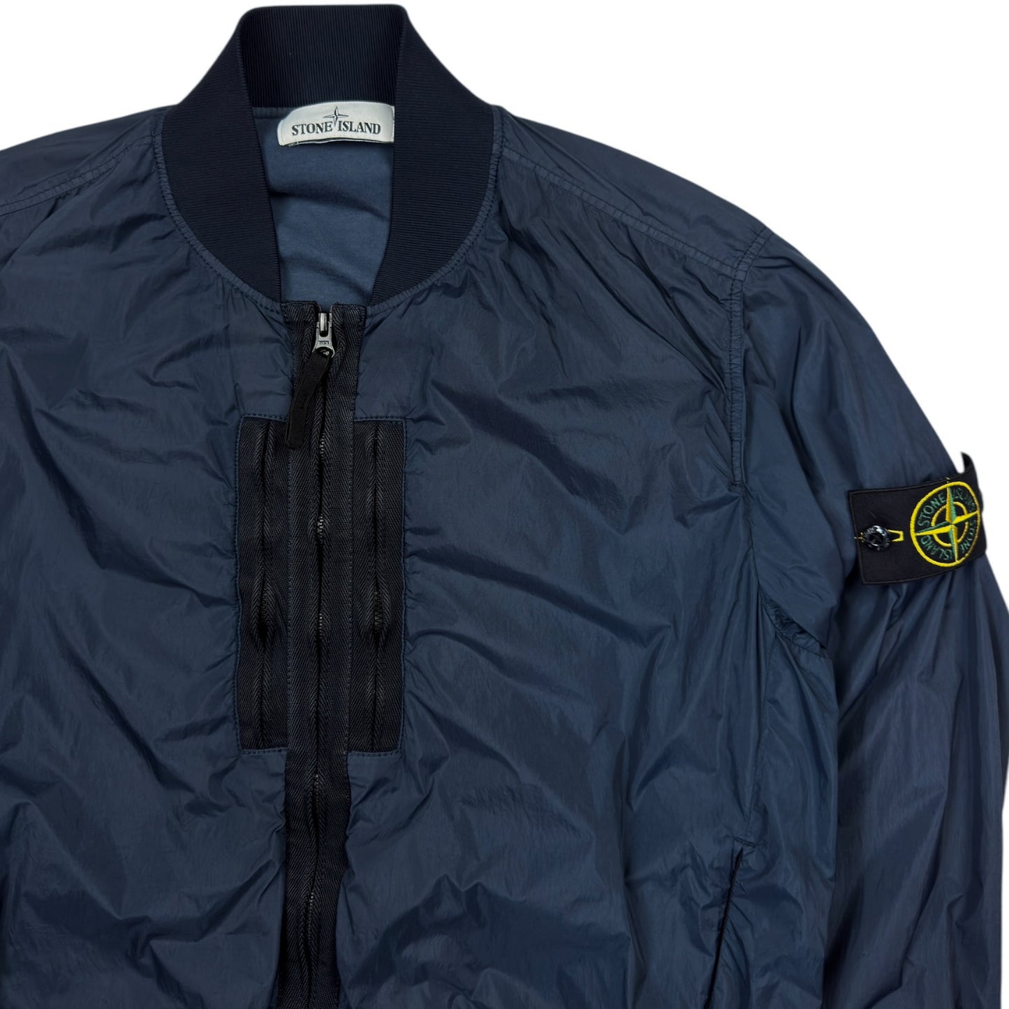 S/S 17 Stone Island Crinkle Reps NY Bomber Jacket - Navy