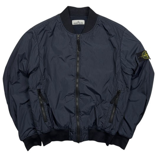 A/W 17 Stone Island Lined Crinkle Reps NY Bomber - Navy