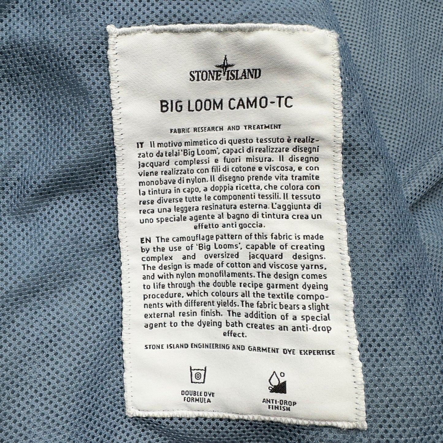 S/S 20 Stone Island Big Loom Camo TC Flight Jacket