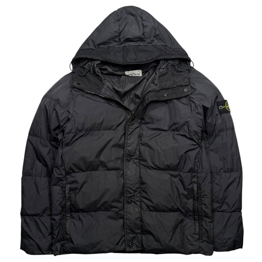 A/W 16 Stone Island Crinkle Reps NY Down Puffer Jacket - Black