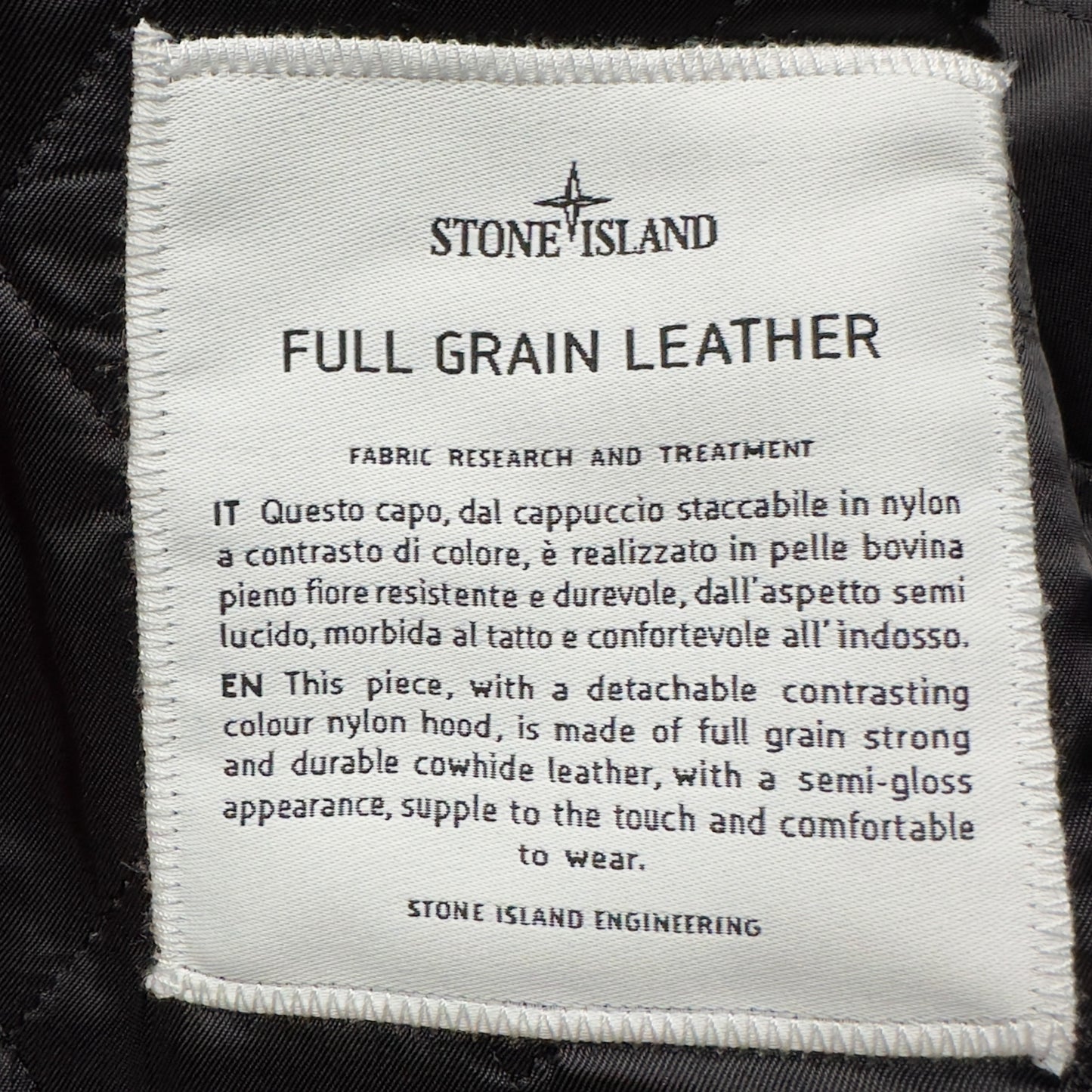 A/W 23 Stone Island x Supreme Full Grain Leather Helicopter Jacket