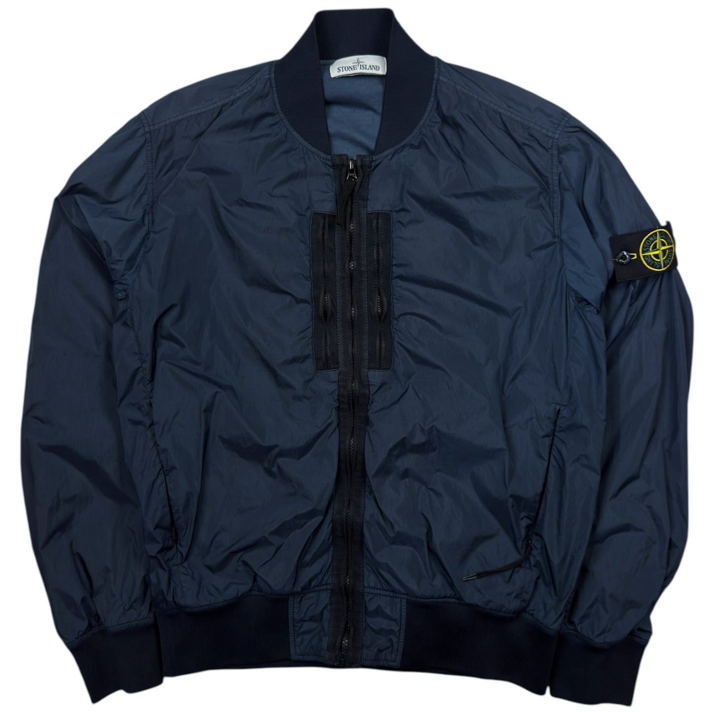 S/S 17 Stone Island Crinkle Reps NY Bomber Jacket - Navy